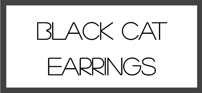 Black Cat Earrings Logo