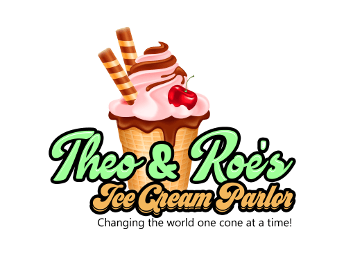 Theo & Roe's Ice Cream Parlor Logo