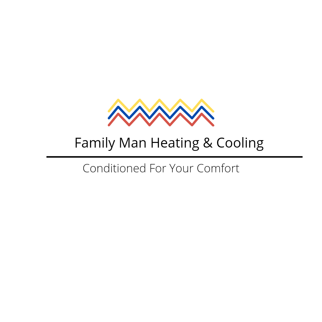 Family Man Heating and Cooling Logo