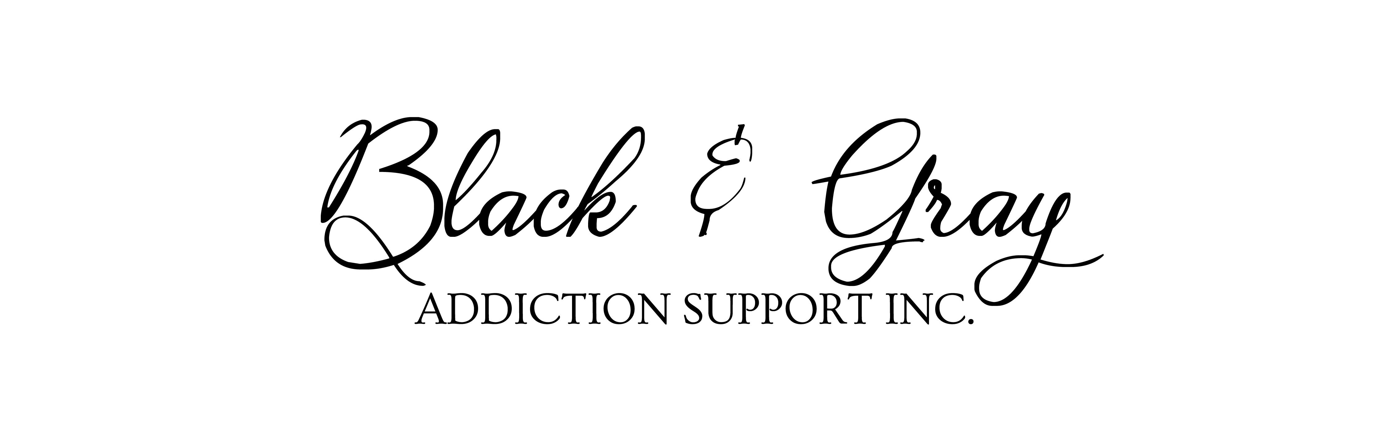 Black & Gray Addiction Support Logo