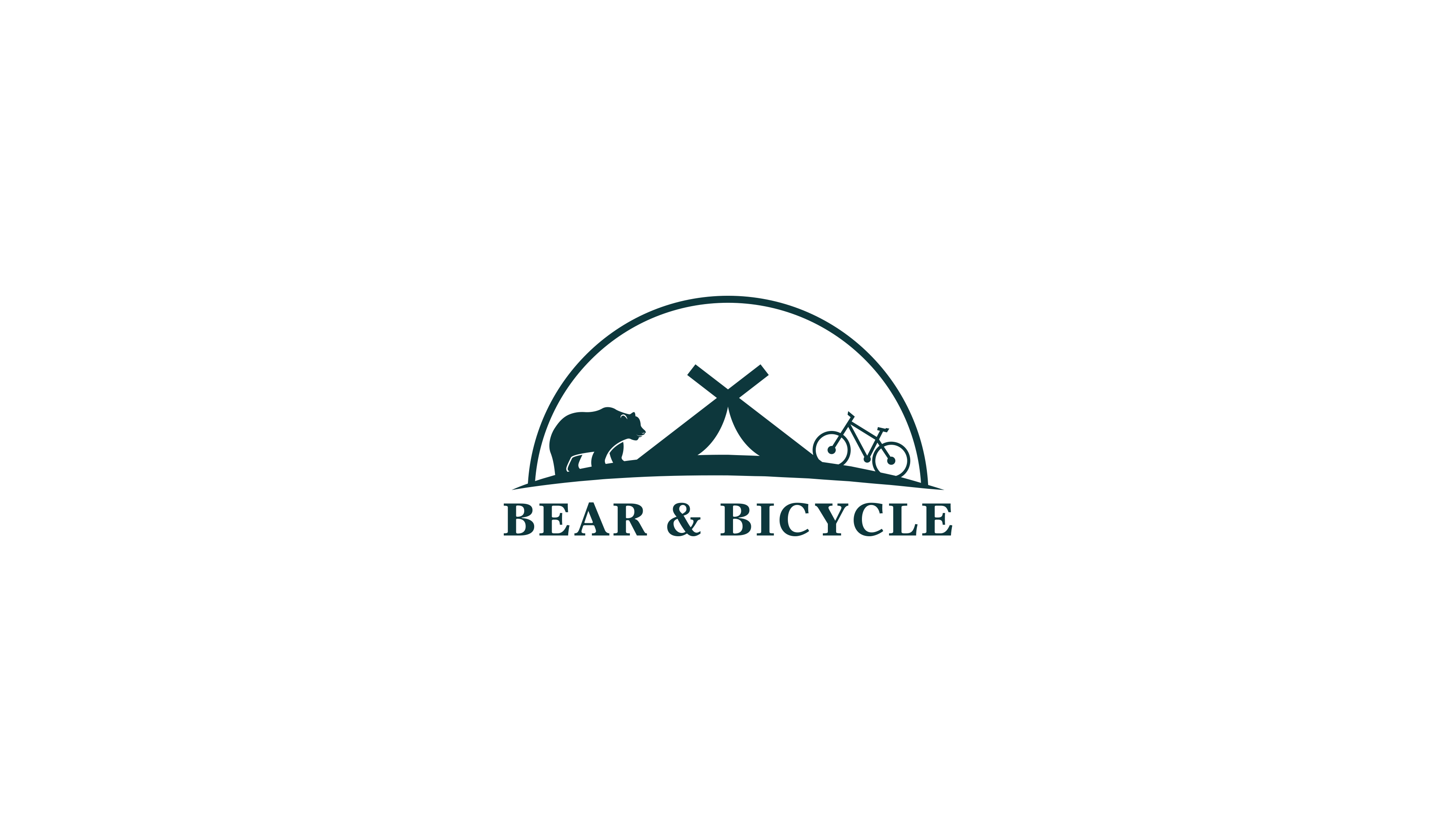 bear and bicycle Logo